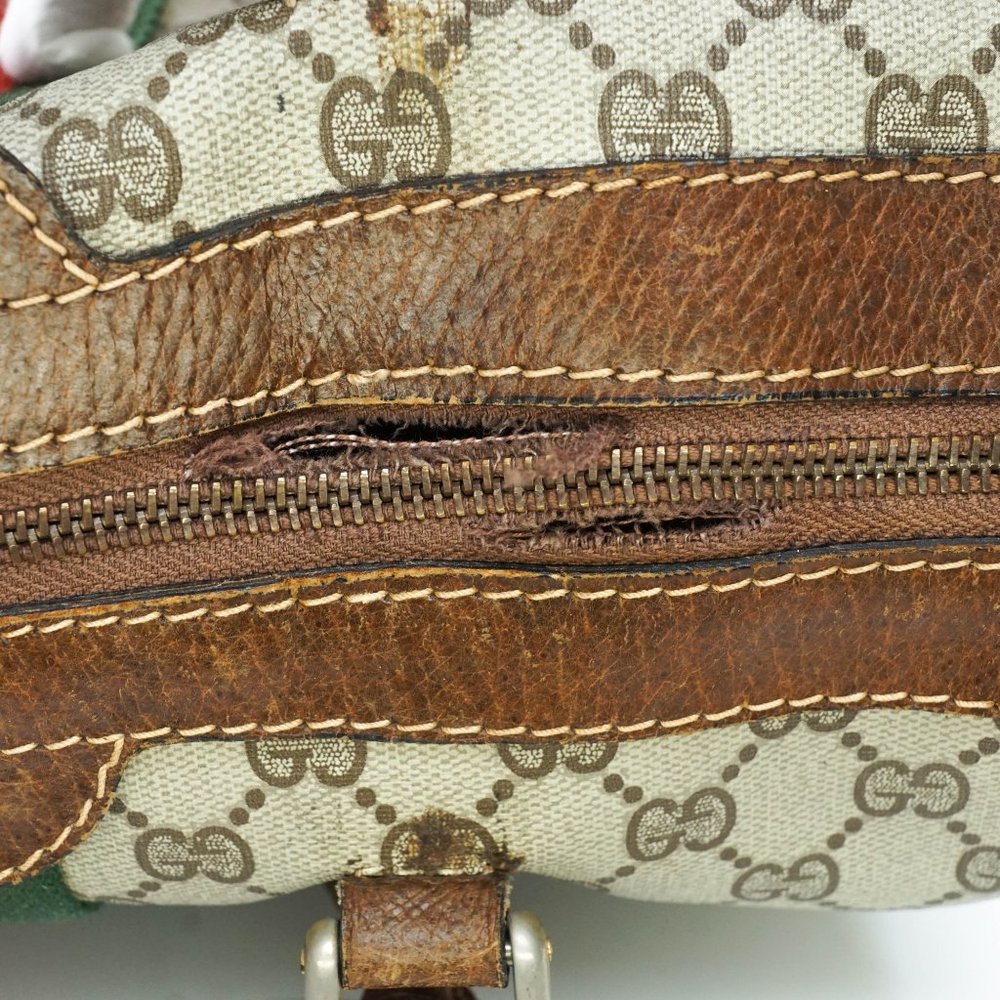 Auth Gucci Hand Bag Brown Leather #29012G13 - Picture 9 of 13